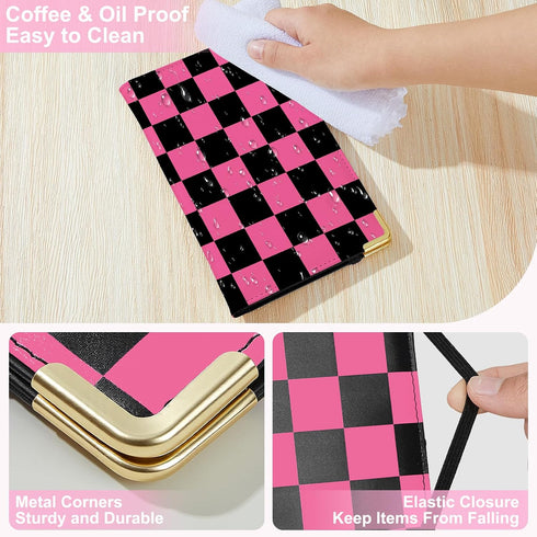 Server Book, Cute Server Books for Waitress, PU Leather Serving Book with Zipper Pocket & Pen Holder, Waitress Books