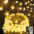 200LED Connectable Globe String Lights Indoor Outdoor for Bedroom, 66ft Warm White