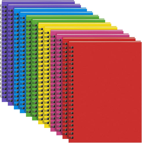 Yahenda 18 Pcs Spiral Notebook College Ruled A5 Journals 8.3 x 5.5 Inch Thick Paper Notebooks for Office School (Mixed