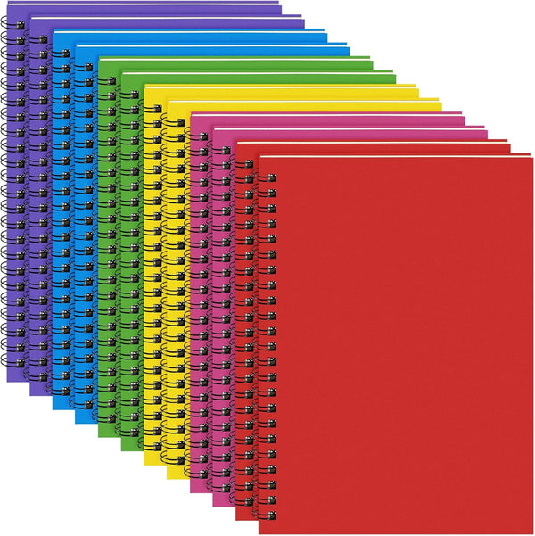 Yahenda 18 Pcs Spiral Notebook College Ruled A5 Journals 8.3 x 5.5 Inch Thick Paper Notebooks for Office School (Mixed