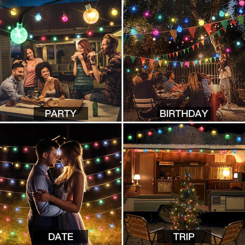 2 Pack 100 suddus Solar String Lights for Outside, LED Flower Solar Powered Lights String, Solar Lights for Christmas