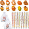 Zhanmai 30 Set Fall Party Gifts, Thanksgiving Day Ballpoint Pens, Autumn Sticky Notes, and Organza Bags
