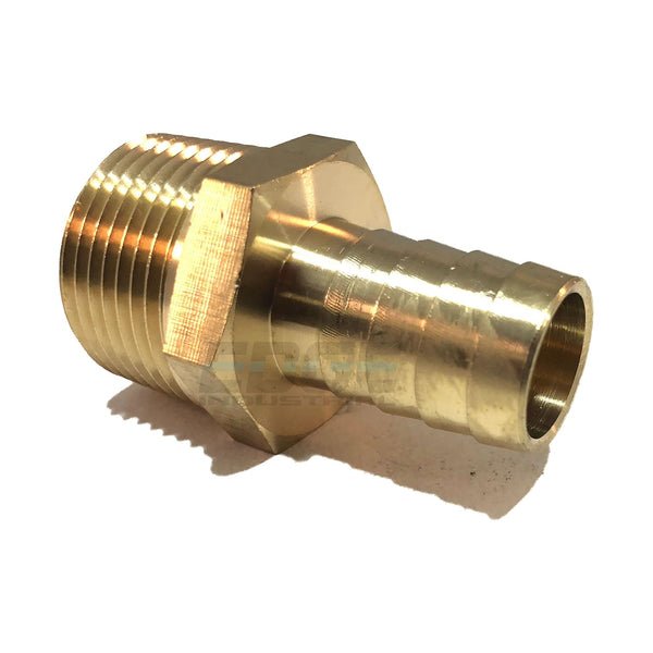 5/8" Hose ID to 3/4" Male NPT MNPT Straight Brass Fitting for Fuel, AIR, Water, Oil, Gas, WOG (Qty 1)