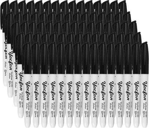 Dry Erase Markers, 148 Pack Bulk Black Fine Tip Markers for School, Office, Home Use