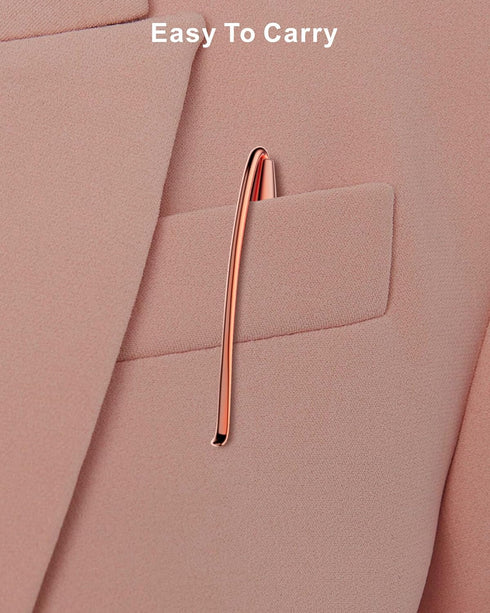 Cambond Guest Pen Set, Stainless Steel Ballpoint Pens for Guest Book, Black Ink (1.0mm), 3 Pens + 6 Refills (Rose Gold)