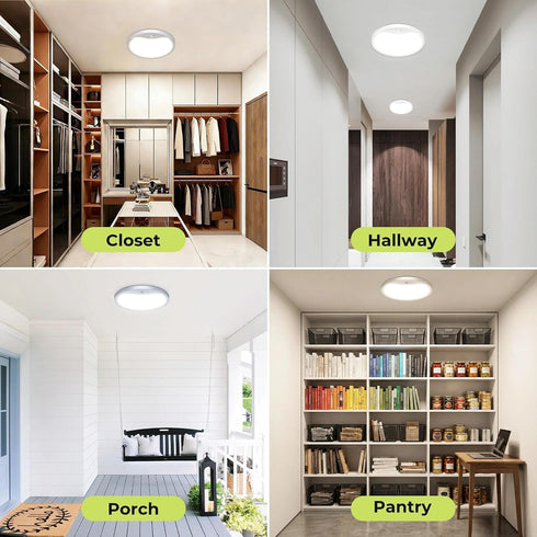 3000K/4000K/6500K 12Inch 24W Closet hepside Motion Sensor Ceiling Light Wired, LED Flush Mount Ceiling Light Fixture