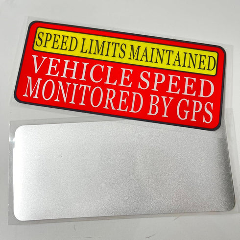koukju 9"X4" 2 Pack Speed Limit Car Sticker -Vehicle Speed is Monitored by GPS Speed Limits are maintained, Reflective