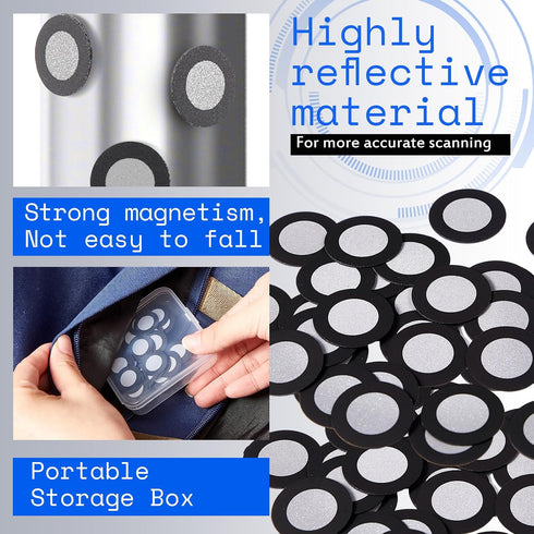 100 3D 3D 12.0 mm 19 mm) Kingdder Pcs Magnetic Tracking Dot for Scanner Scanning Reference Point Marker Diffuse