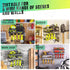 3 4 150Lbs SUNALLY Power Tool Organizer, Heavy Duty Iron, Layers Storage Rack with Drill Holders, Floating Tool Shelf