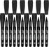 Scribbledo 12 Pack Magnetic Dry Erase Markers, Black Fine Tip with Eraser Cap for Home, School & Office