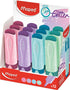Maped Fluo Peps Pastel Glitter Highlighters, Pack of 12, Innovative Dual-Beveled Tip, Enhanced Visibility