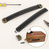 2 Pcs Leather Strap Handles with Mounting Screws, Modern Leather Cabinet Knobs for Drawers, Suitcase, Luggage, Trunk