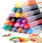 Liquid Ink Rolling Ball Stick Pens, 24-Pack, Extra Fine Point 0.5mm Rollerball Pens for Writing