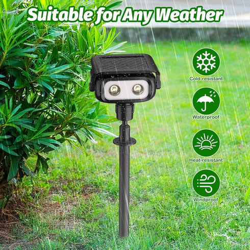 360 IP65 2-in-1 2 Pack) Nreonrick Solar Spot Lights Adjustable Solar Lights Outdoor Waterproof with Solar Powered