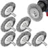 6 Pieces 3 Inch Wire Brushes for Drill, Abrasive Wire Brush Kit