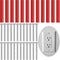 24 Pcs Round Electrical Outlet Spacers Box Extender Kit, 12 Pcs Switch and Receptacle Screws, 12 Pcs Longer Screws (Red)