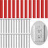 24 Pcs Round Electrical Outlet Spacers Box Extender Kit, 12 Pcs Switch and Receptacle Screws, 12 Pcs Longer Screws (Red)