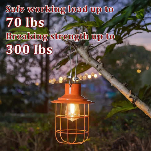 Hoiny 328FT 1/16" 304 100Pcs 7x7 300lbs Wire Rope Kit, Stainless Steel Cable with Crimping Sleeves, Strand Heavy Duty