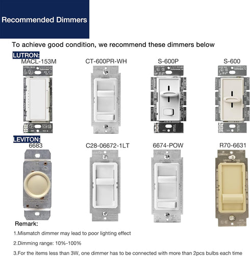 FLSNT LED Edison Bulbs, 4W (40W Equivalent), 5000K White Light, Dimmable, E26 Base, 6 Pack