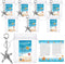 Eaasty 22 Pcs Employee Gifts, Starfish Story Gifts with 8 Small Starfish Story Cards, 6 Vintage Starfish Keychains, 8
