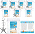 Eaasty 22 Pcs Employee Gifts, Starfish Story Gifts with 8 Small Starfish Story Cards, 6 Vintage Starfish Keychains, 8