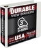 Samsill Durable 3 Inch Binder, D Ring Binder, Customizable Clear View Cover, White, Holds 625 Pages