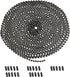 YeeBeny 192 Inch Fan Pull Chain Extension, 25 PCS Connectors, Stainless Steel Bead Chain (Dark Gray)