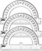 Mr. Pen Small Protractor, 4 Inch, Pack of 3, Protractor Ruler for Drafting Tools, Math Geometry, School Supplies