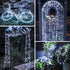 4 Pack 33ft 100 8 YEGUO White Solar Fairy Lights, Each LED Christmas Lights Outdoor Waterproof, Modes Sliver Wire Solar