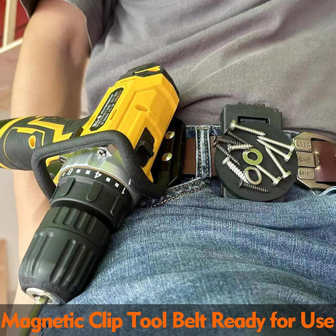 MUTUACTOR Magnetic Tool Belt Clip, Non-Slip Magnet Tool Holder for Belt, 2 Pack Strong Magnetic Clip Accessories