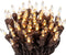 612 Vermont 100 Clear LED Christmas String Lights on Brown Wire Cord,