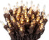 612 Vermont 100 Clear LED Christmas String Lights on Brown Wire Cord,