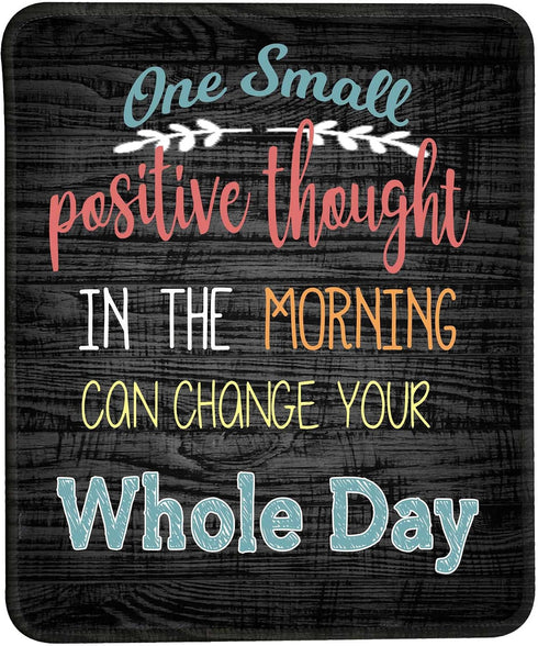 VIVIPOW Inspirational Quote Mouse Pad, Stitched Edge Mouse Pad with One Small Positive