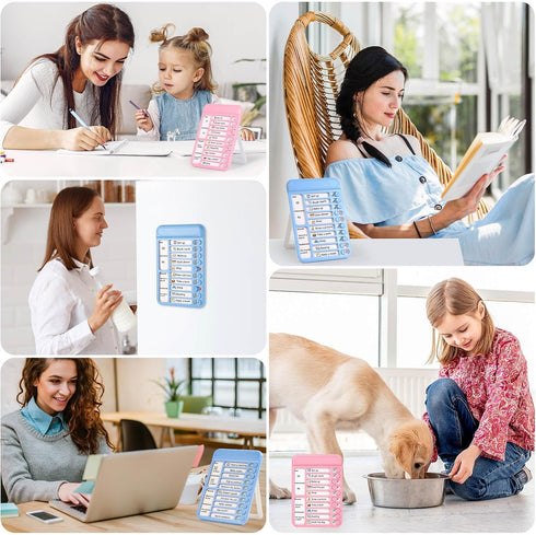 Audab 2Pcs Dry Erase Chore Chart for Kids, Magnetic Checklist Board for Home Refrigerator & Wall Use