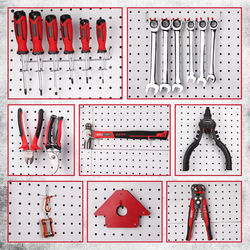 Ultimate 121-Piece Pegboard Hooks Set, Durable Accessories with Metal Hooks and Pegboard Bins