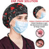 ABAMERICA 2 Pack Bouffant Caps - Adjustable Scrub Caps with Button and Sweatband for Women Men, One Size Multi Color
