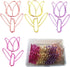 Cute Paper Clips, Colorful Metal Flower Shaped, 20 Pcs with Box, Ideal for School, Party, Wedding