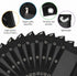 IKAYAS 38 Pack Black Pencil Pouch for 3 Ring Binder, Bulk Pencil Case for Classroom Supplies