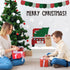 Whaline 139Pcs Christmas Classroom Bulletin Board Decoration Kit, Xmas Tree Red Truck Cutouts with Glue Point Stickers