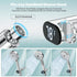 IPX7 JDO Shower Head Holder for Shower Head, Mount Bracket with LED Display Shower Thermometer, Waterproof Shower Head