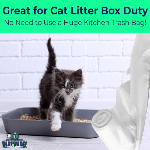 4 50 Count, Leak-Proof Clear Gallon Trash Can Liners, Coreless Roll, No Mess Disposal, Guaranteed for Life