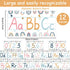 gisgfim 12 Pieces Alphabet Bulletin Board Strips Set, Boho Rainbow ABC Banner