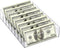 Hipiwe Cash Organizer, Clear Plastic Mail Tray with Removable Divider, 8 Slots for Cash Storage
