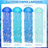 Lonfliness 12 Set LED Jelly Fish Paper Lanterns with Lights Blue Hanging Jellyfish Party Decoration Under The Sea Light