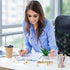 EOOUT Gold Office Supplies Set, Acrylic Stapler, Tape Holder, Phone Holder, Scissors, Binder Clips, Ruler, and More