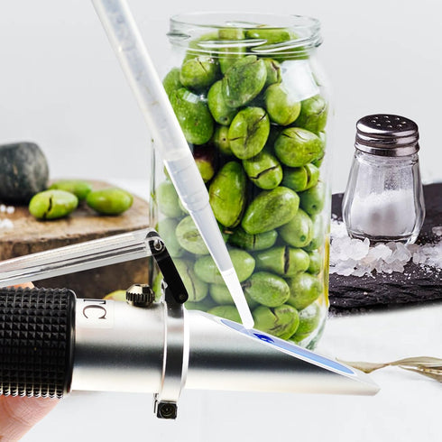 0-28% Salinity Refractometer ATC - Sodium Chloride Salt Level Tester for Sea Water, ±0.2% Accuracy