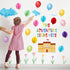 TaoBary 84 Pcs 3D Colorful Balloon Honeycomb Bulletin Board Set, Balloon Accents Paper Cutouts for Kids Teacher Back to
