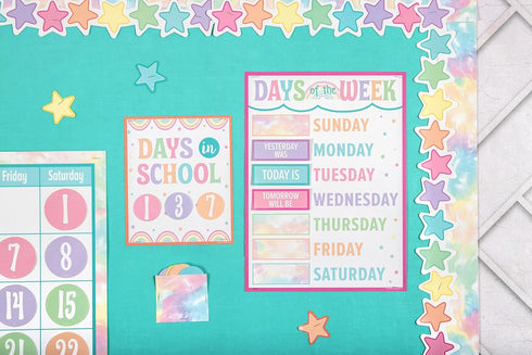 Pastel Pop Calendar Bulletin Board, Teacher Created Resources