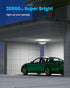 200W 20000LM, Setting 6500K Bulb Motion Sensor Garage Light Deformable LED Sensing Shop Lighting with Timer - Bright
