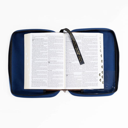 Divinity Boutique Bible Cover Basic Navy, Large (21431), Fits Bibles up to 6.875" x 9.75" x 2.25"
